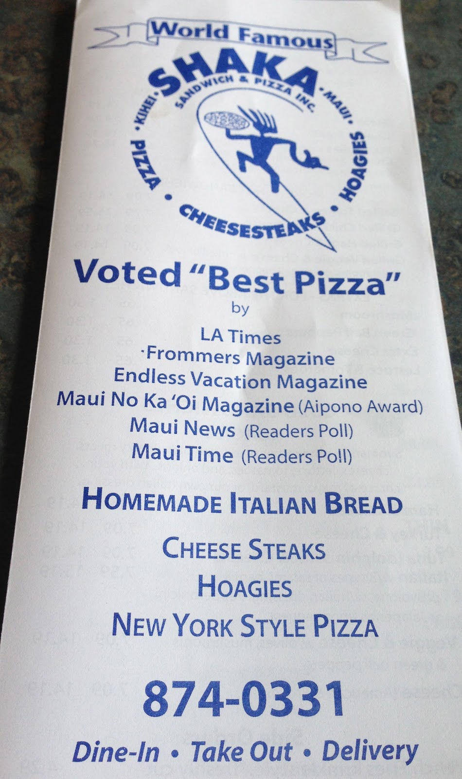 GREAT EATS HAWAII SHAKA PIZZA KIHEI, MAUI