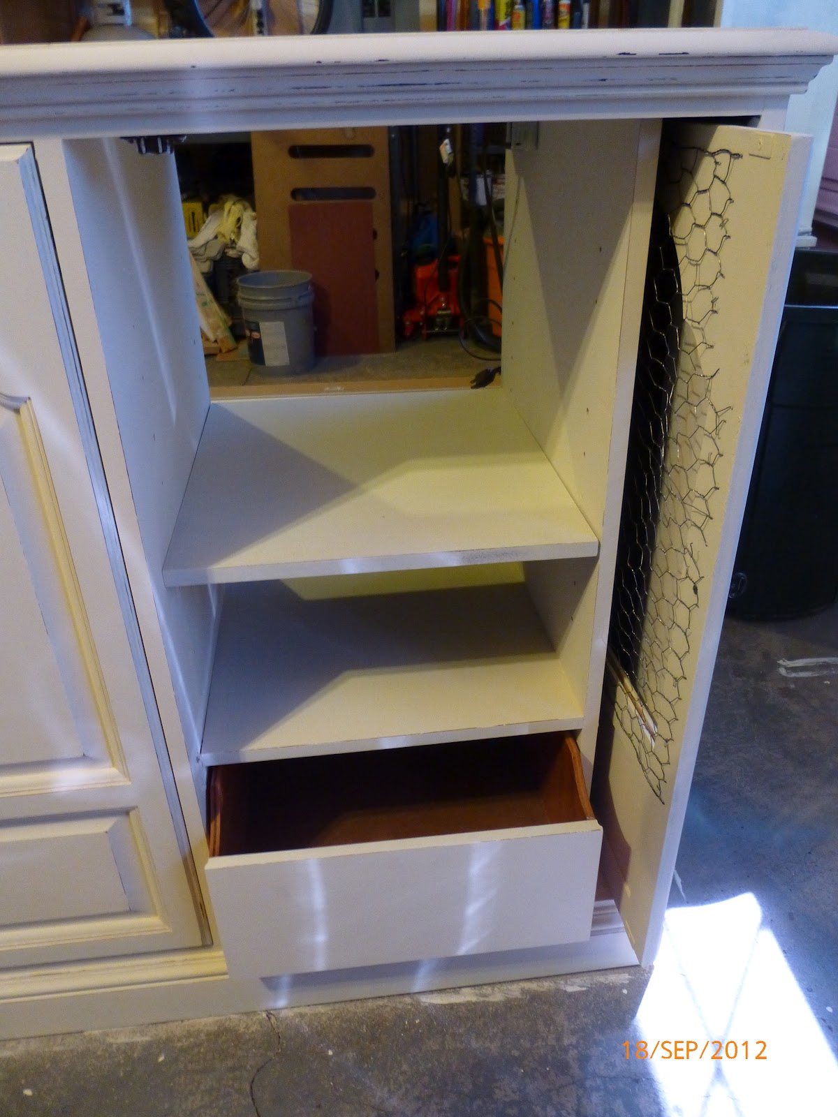 It's Distressing Entertainment Center Upcycle