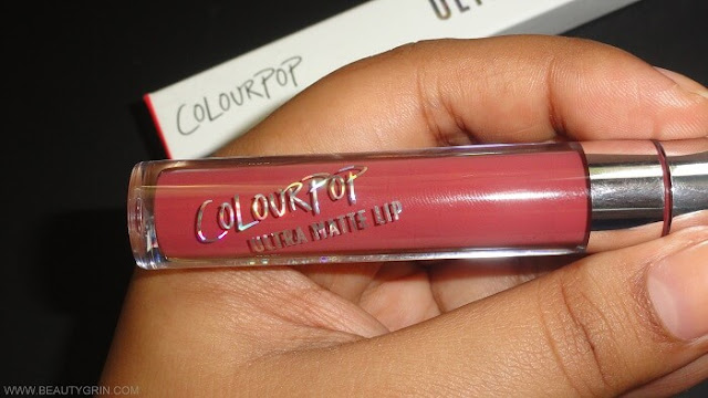 Colourpop Cosmetics Ultra Matte Lip in Tulle on Medium/Olive/Indian Skin : Detailed Review, Swatches, Where to buy in India Online
