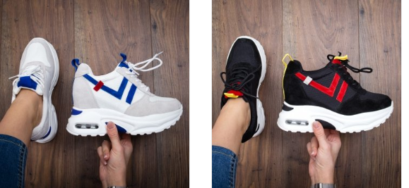 Pantofi sport femei cu platforma inalta iefitni negri, albi preturi mici Pantofi sport femei cu platforma inalta iefitni negri, albi preturi mici