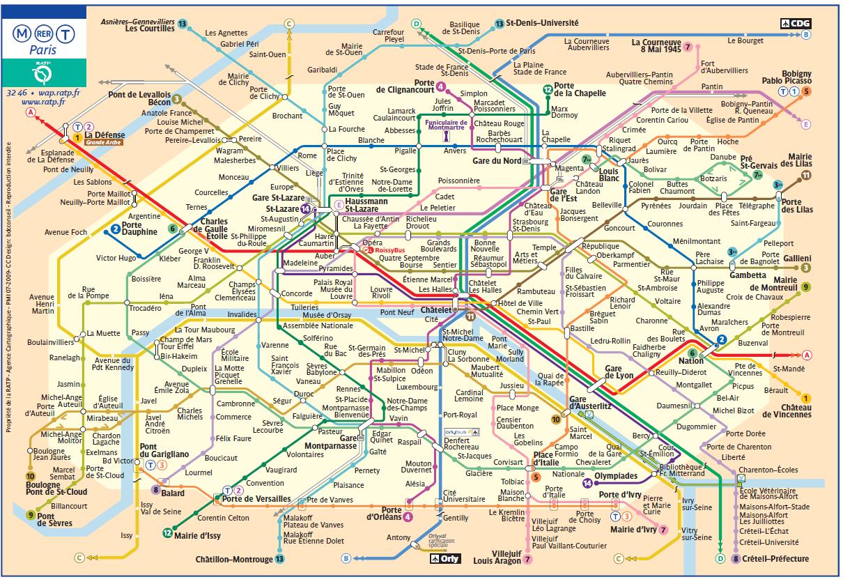 Plan De Metro Paris