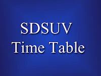 SDSUV SDSUV Date Sheet 2017 =18 at www.sdsuv.ac.in