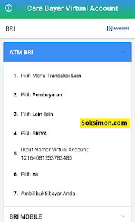 Cara bayar virtual account di ATM BRI Cara bayar virtual account di ATM BRI