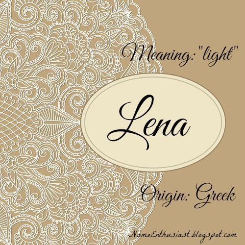Name Enthusiast Girls Name Lena
