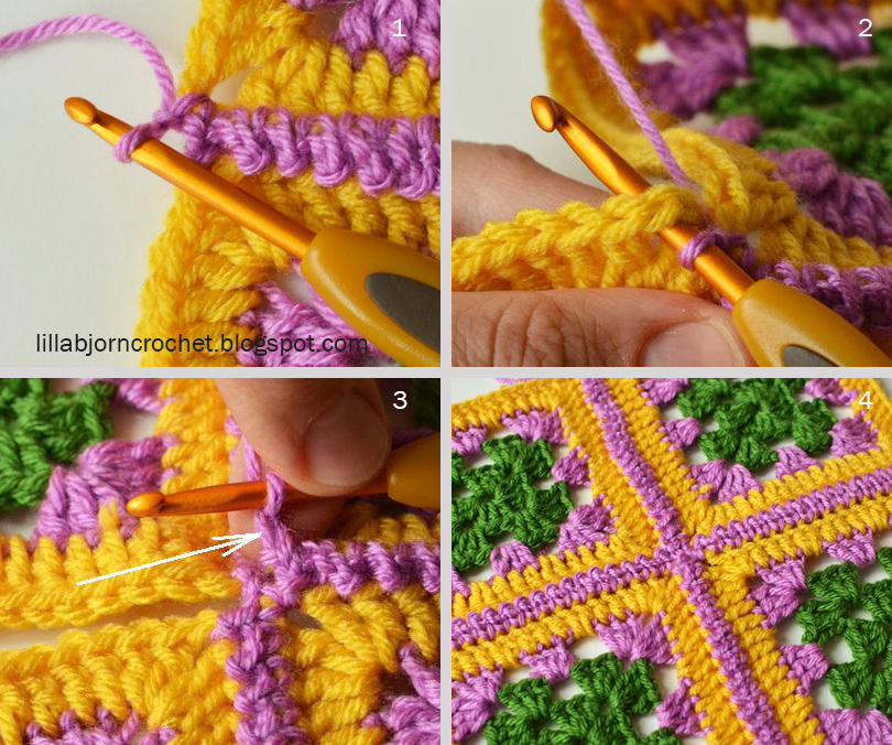 how to sew granny squares together