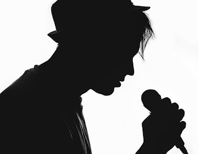 silhouette of singer