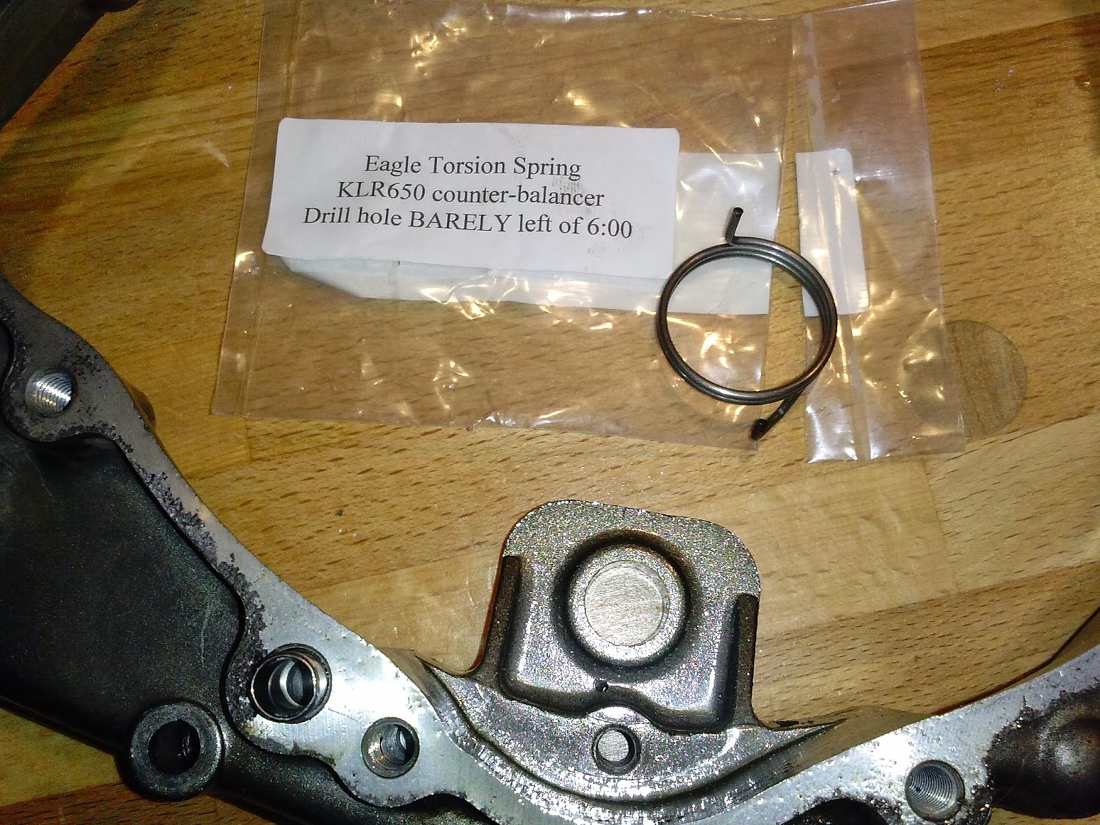 Geoff's KLR650 project Upgraded the balancer chain tensioner A.K.A