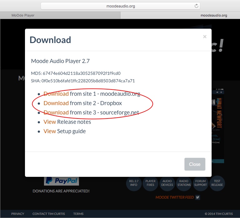 "Raspberry Pi 3" に "MoOde audio player Relese 2.7" をインストール