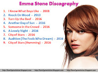 list of movies, emma stone, from i know what boys like to city of stars [humming]