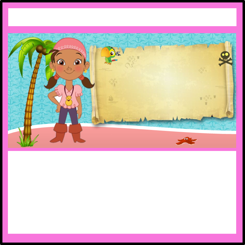Izzi Personaje de Jake y los Piratas: Mini Kit para Imprimir Gratis. Para etiquetas de Chocolate de Izzi Personaje de Jake y los Piratas.
