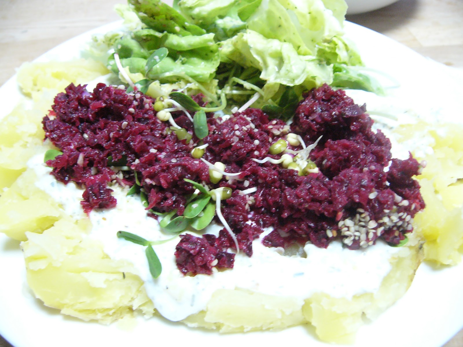 Tebasiles Kitchen Red Beet & Cabbage Sauerkraut Salad