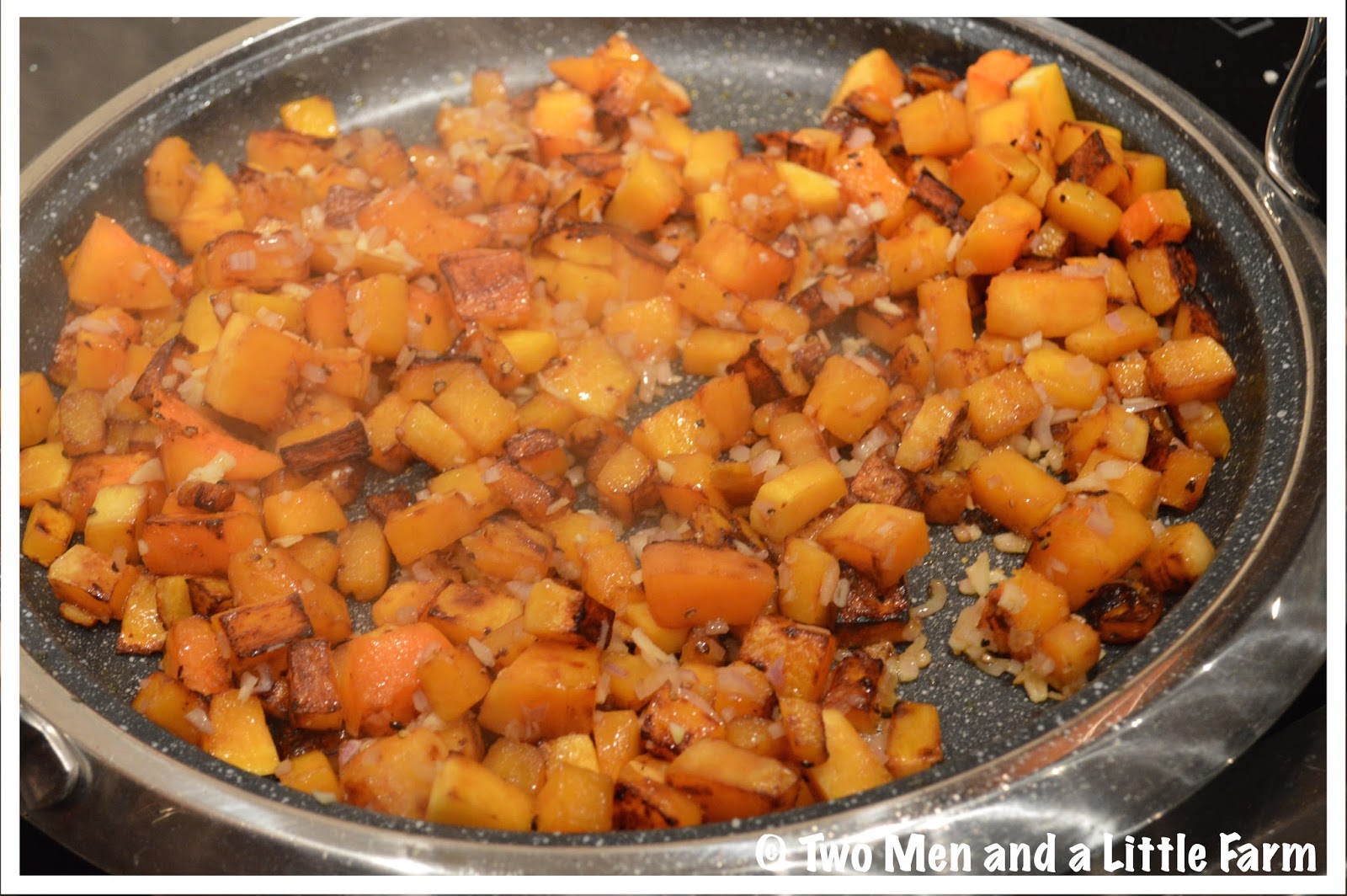 Two Men and a Little Farm BUTTERNUT SQUASH WITH ANDOUILLE SAUSAGE RECIPE