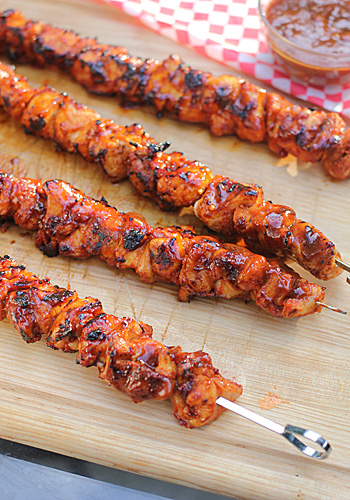 The Galley Gourmet: Barbecue Chicken Kebabs with Bacon Rub