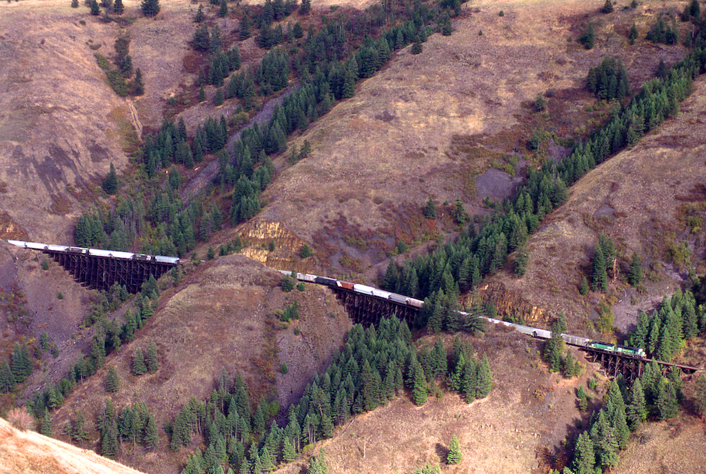 Idaho's Panhandle Railroad Bridge fire in Lapwai Canyon