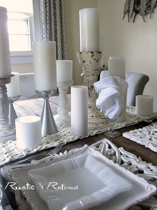 All White Table Decor Rustic & Refined