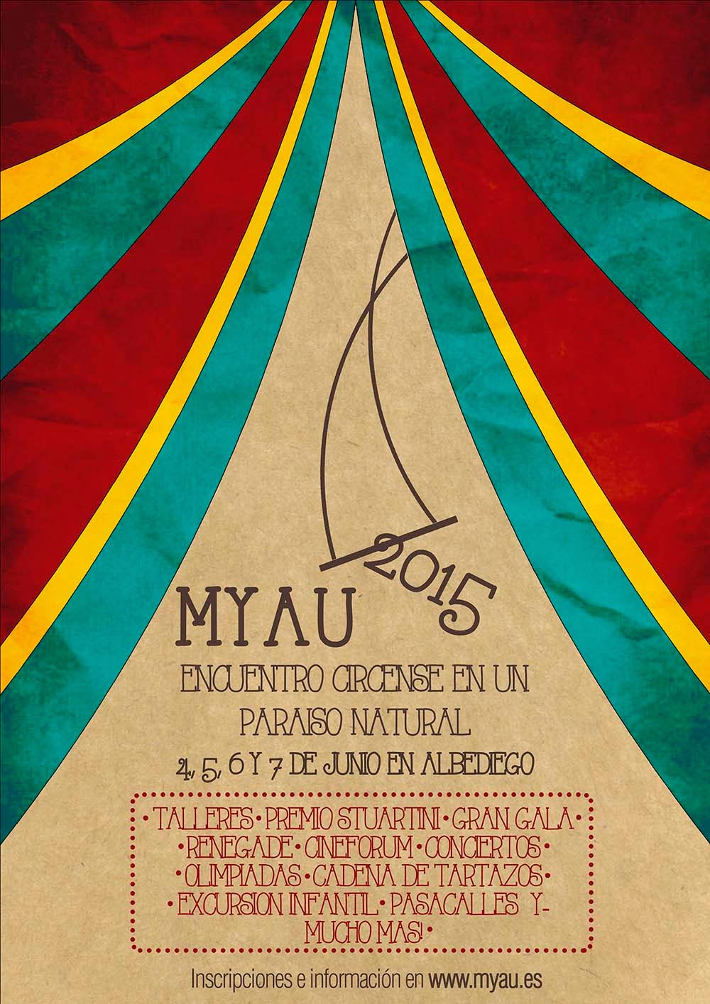 Foto del cartel ganador del 2º Premio concurso de carteles MYAU 2015 de Flor Vazquez