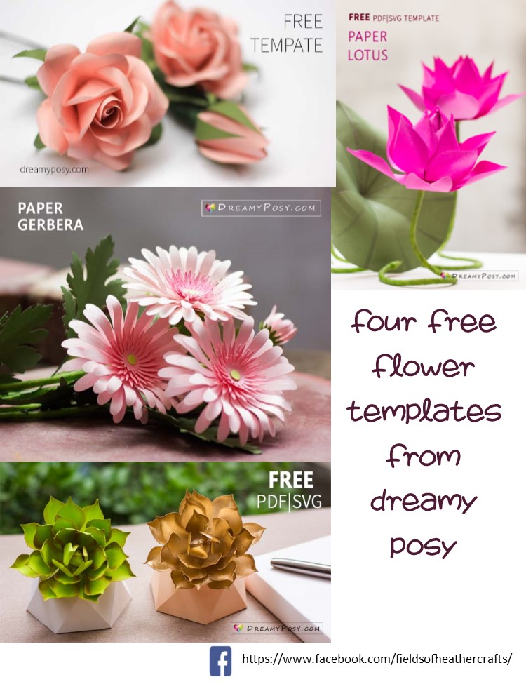 Download Free Templates Tutorials For Making Rolled Other Small Paper Flowers SVG Cut Files