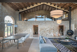 farmhouse girona spain interior modern stone masia dwell spanish contemporary property restored renovation farm living preserving historic interiors homes retreat
