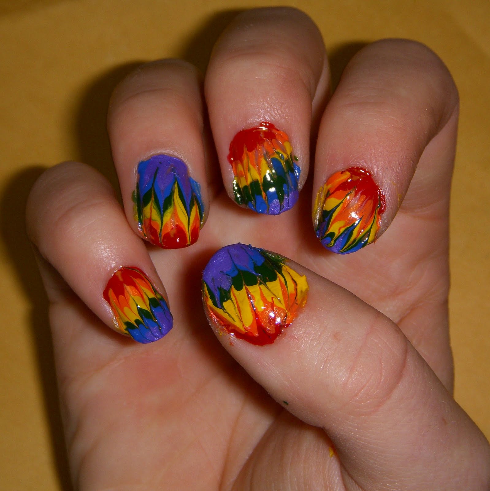 Quixii's Nails: 6/16/11 - Tie-Dye Nails