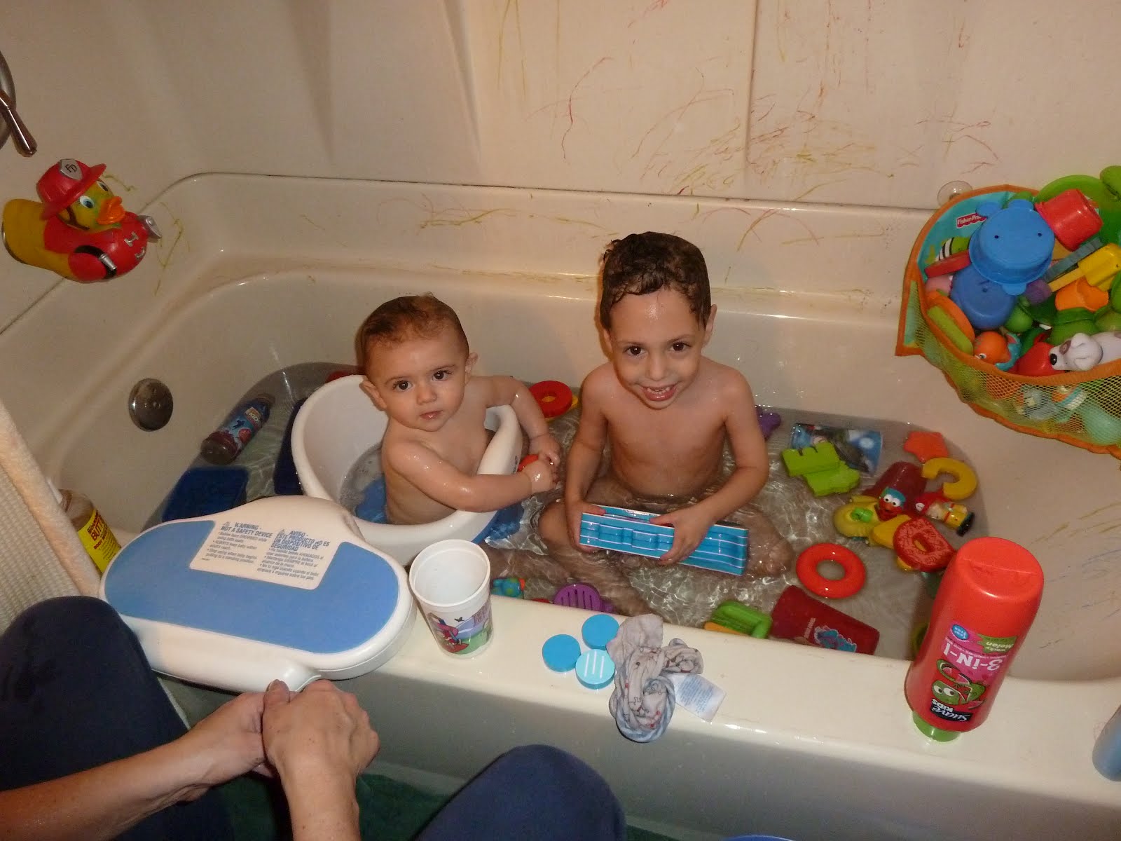 The Newman Family Bath Time