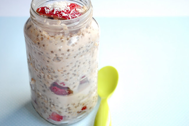 Strawberries and Cream Overnight Oat Parfait | Fit Foodie Finds