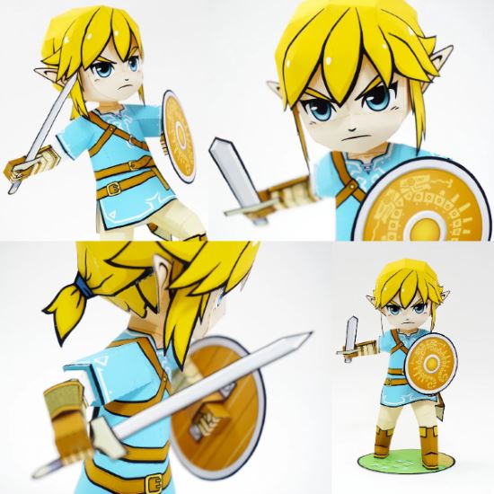 out of the papercraft that has been released for the new legend of zelda breath of the wild video game this link model has to be my favorite