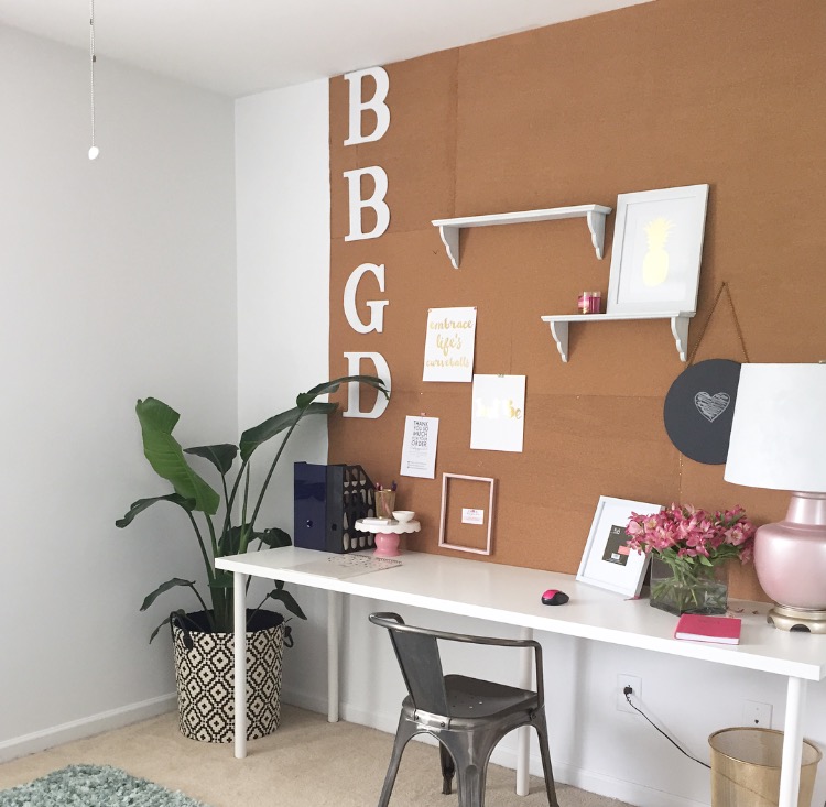 Diy Corkboard Wall Diy Corkboard Wall For Home Office From Behindthegreendoor