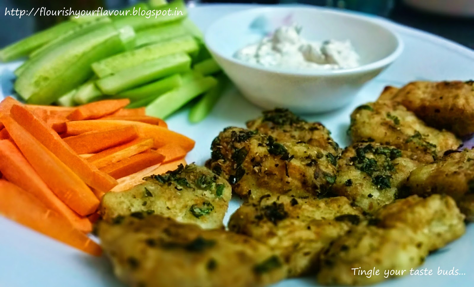 Crunchy coriander fish with peanut yogurt dip Culinary Delights