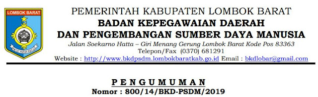 Pengumuman Hasil Akhir Cpns Kabupaten Lombok Barat Foppsi Wanasaba