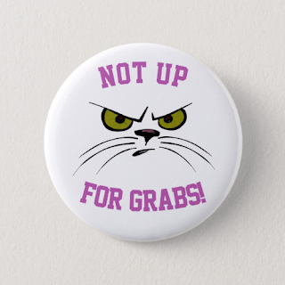 It's jacket season! Add some interest to your jacket with this button! "Not Up For Grabs" button on Mindful Humanism by On My Kindle BR on Zazzle