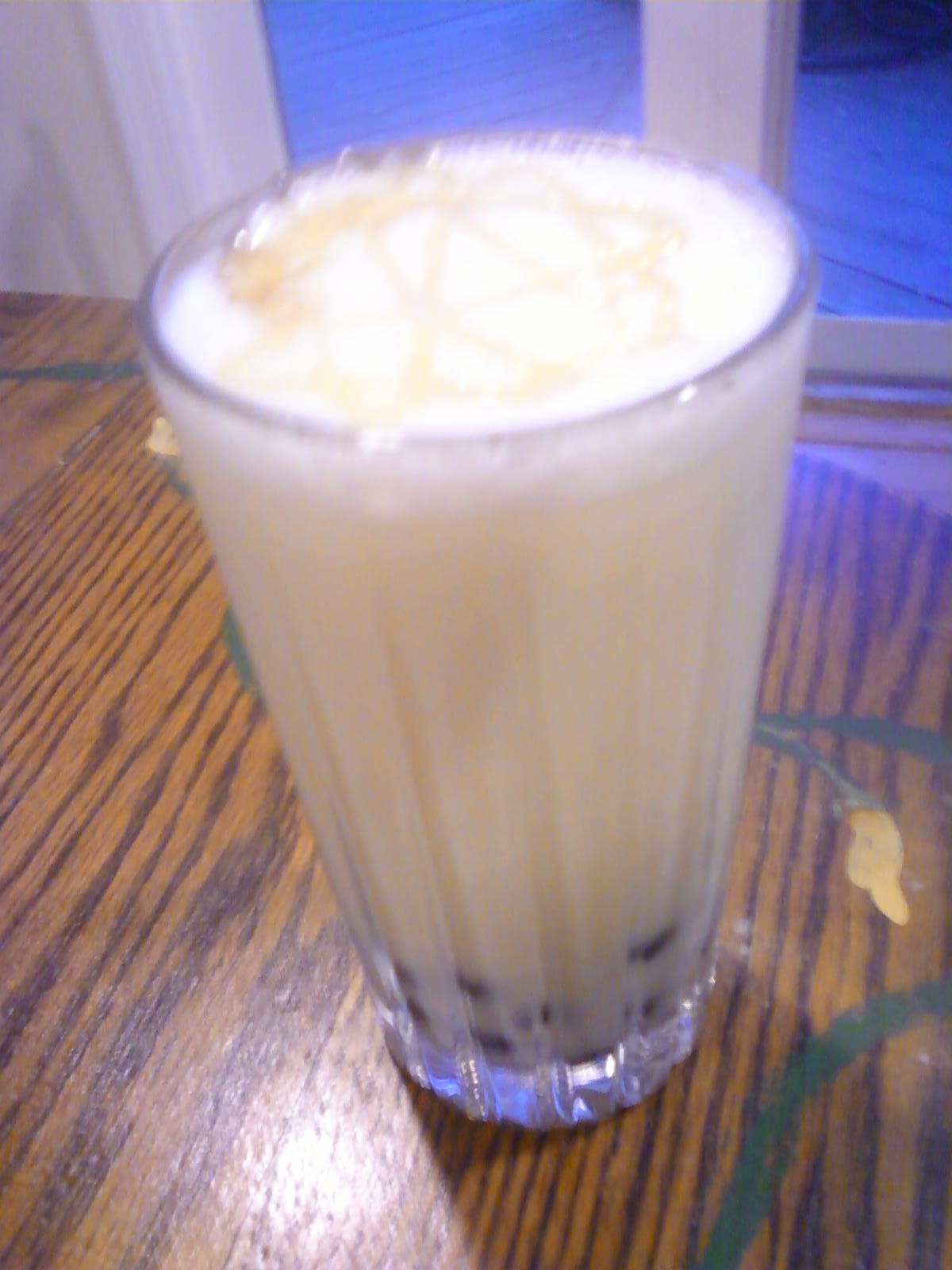 Polished Awf Honey Boba Green Tea Smoothie