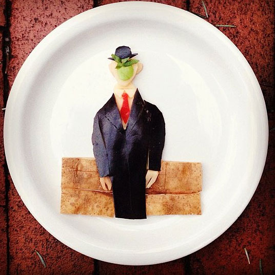Food Art Harley Langberg René Magritte's The Son of Man