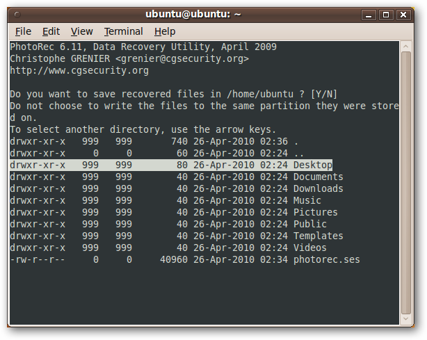 photorec ubuntu