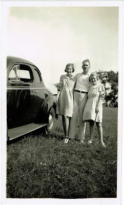 Patsy Davis to left and Jacqueline Davis to right with unidentified male relative