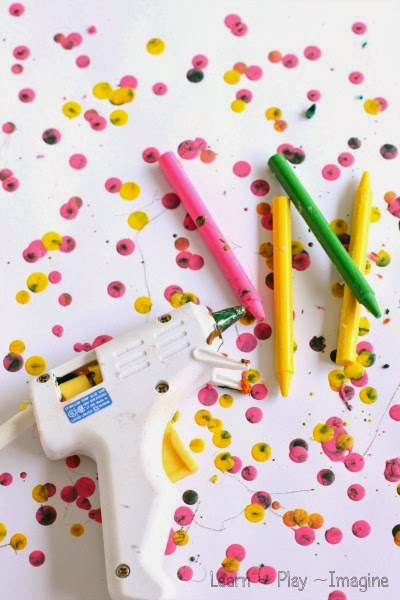 crayon holder - A girl and a glue gun