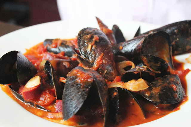 Spicy mussels at Sophia's Grotto, Roslindale, Mass.