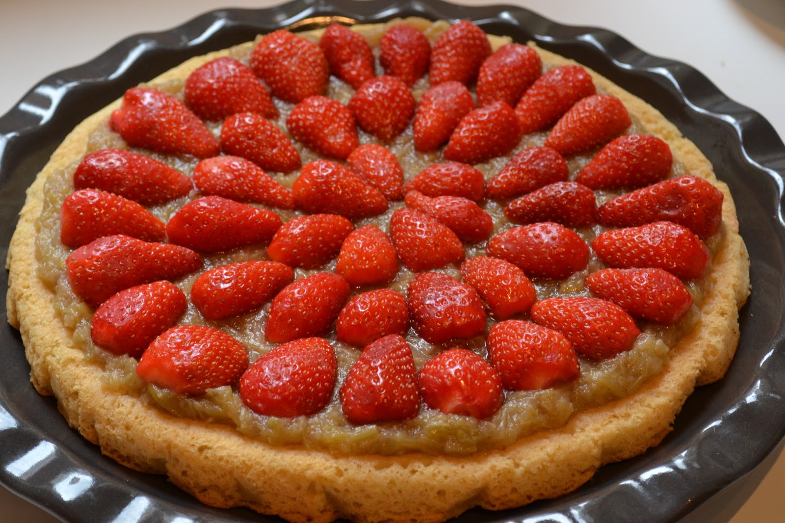 Tarte fraises rhubarbe