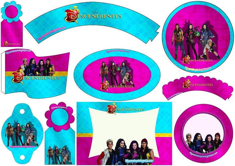 Mini Kit de Descendientes para Imprimir Gratis. - Ideas y material ...