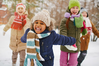 Children Playing in Snow Parenting Safe Children - Image