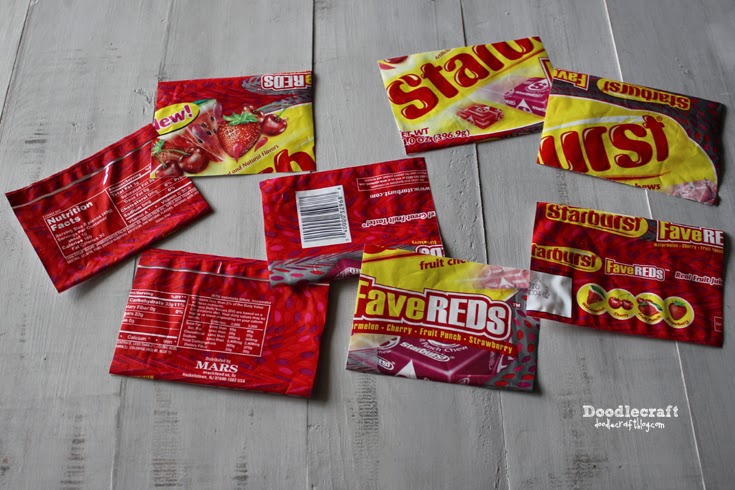 Candy Wrapper Starburst Wrapper Link Bracelet