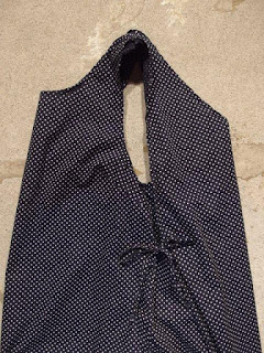 FWK by Engineered Garments Sun Dress in Navy Printed Polka Dot