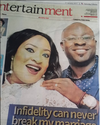 d "That word "infidelity" does not exist in the dictionary of what my wife and I share and have built."- Foluke Daramola's husband says
