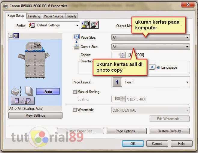 Cara mudah print bolak balik di photo copy canon IR5000