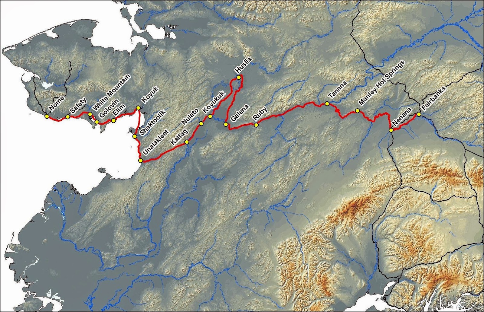 Deep Cold Alaska Weather & Climate Climatology of 2015 Iditarod Route