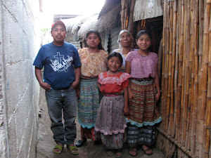 ANDREA, SCHOLARSHIP STUDENT, WITH HER FAMILY IN SAN PEDRO LA LAGUNA