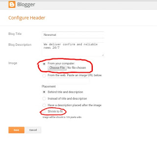 Upload image Blogger Image