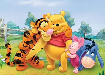 Pooh with friends Many Adventures of WInnie the Pooh 1977 animatedfilmreviews.filminspector.com