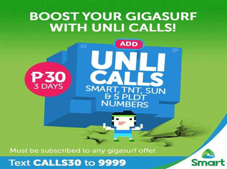 Smart CALLS30 – 3 days Unli Call Promo to Smart, TNT, Sun and PLDT