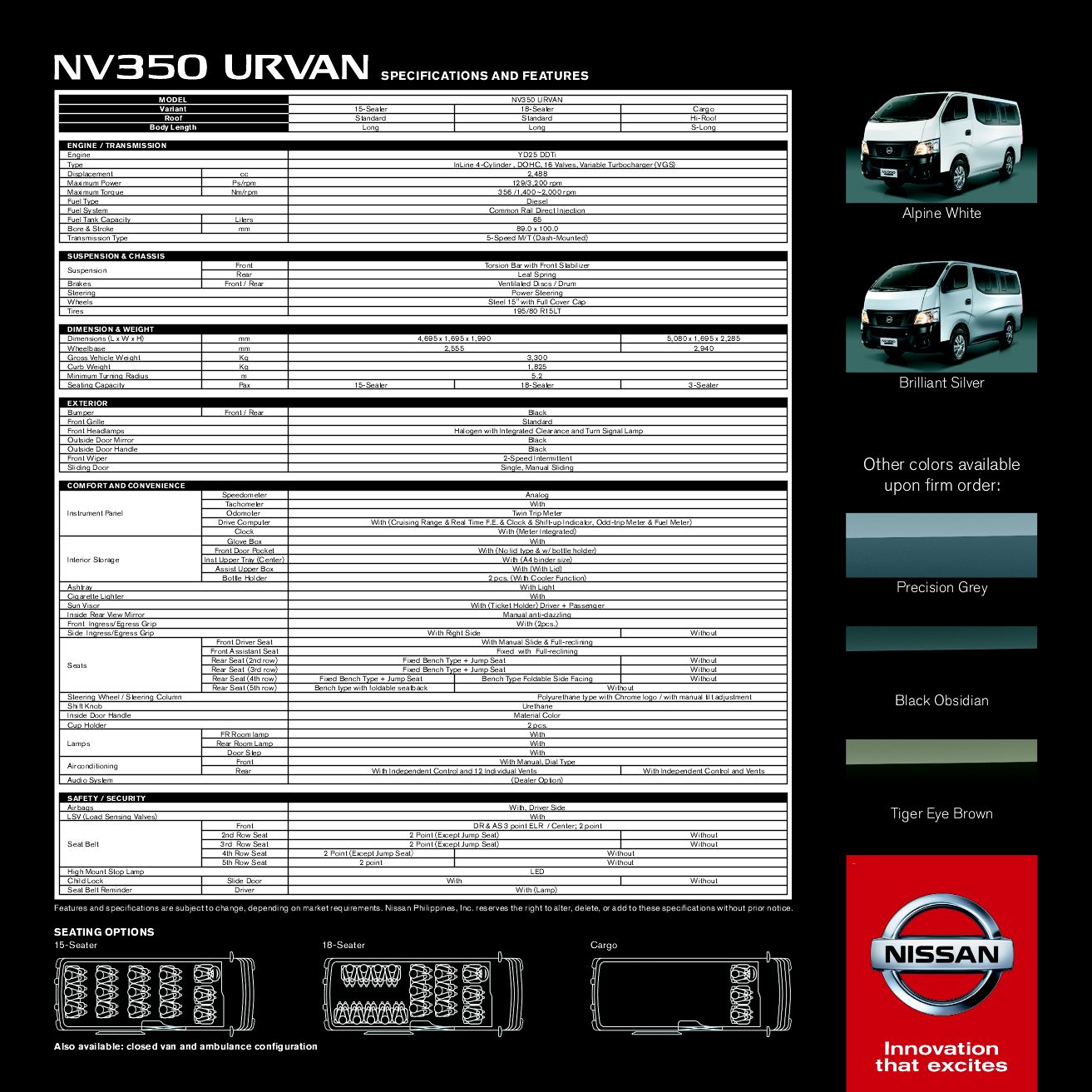 Nissan Formally Launches NV350 Urvan (w/ Brochure) CarGuide.PH