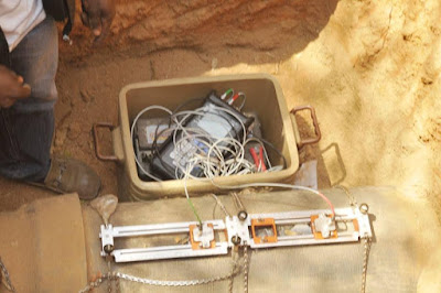 2 Photos of the underground water meter mistaken for bomb at Jabi Lake shopping mall, Abuja